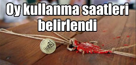 Oy Kullanma Saatleri Belirlendi