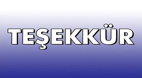 Maşalacı Ailesinden Taziye Teşekkür Mesajı