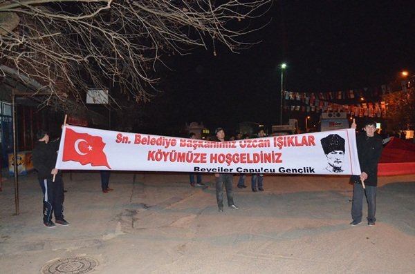 Beyciler’de Işıklar’a coşkulu karşılama