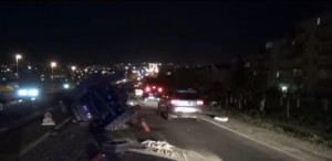 Silivri Anadolu Hastanesi önünde olan kaza ucuz atlatıldı