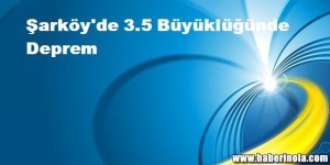 Şarköy’de 3.5 Büyüklüğünde Deprem