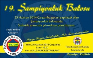 Silivri Fenerbahçeliler Derneği Şampiyonluğu Kutlayacak