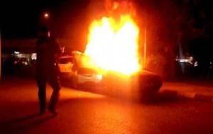 Marmara Ereğlisi’nde Kaza Sonrası Otomobil Alev Alev Yandı