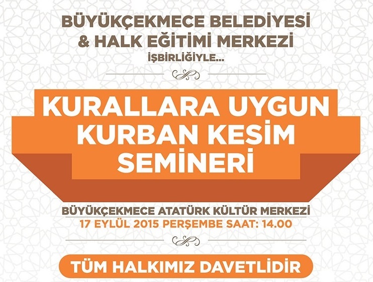 Büyükçekmece’de Kurban Kesim Semineri Verilecek