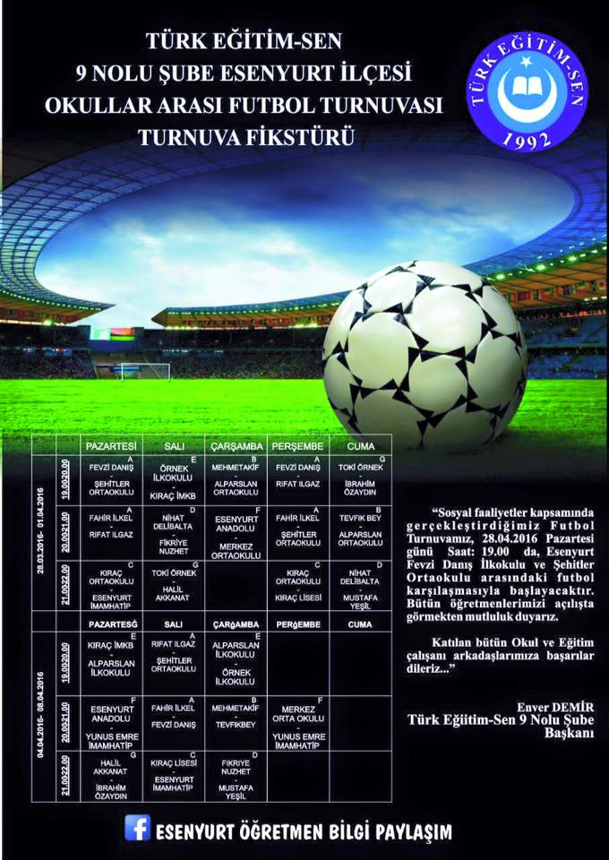FUTBOL TURNUVASI AÇILIŞINA DAVET