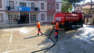 Çatalca Belediyesi’nden Okul Bahçelerine Temizlik