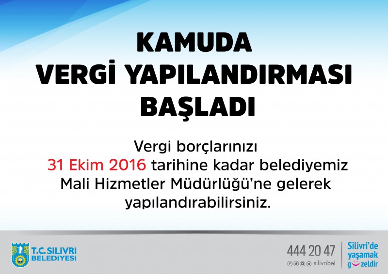 KAMUDA VERGİ YAPILANDIRMASI BAŞLADI