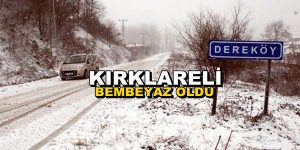 Kırklareli’de Kar Yağışı Başladı