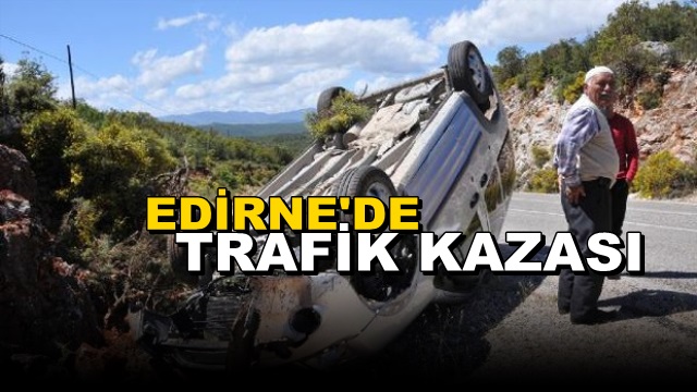 Ters Dönen Araçtan Yara Almadan Kurtuldular