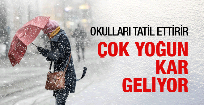 DİKKAT! İstanbul’a Yarın 20 Cm Kar Yağacak