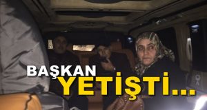 Başkan Akgün, Karda Yolda Kalan Vatandaşları Makam Aracıyla Taşıdı