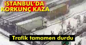 5 Tır kaza yaptı, TEM kapandı