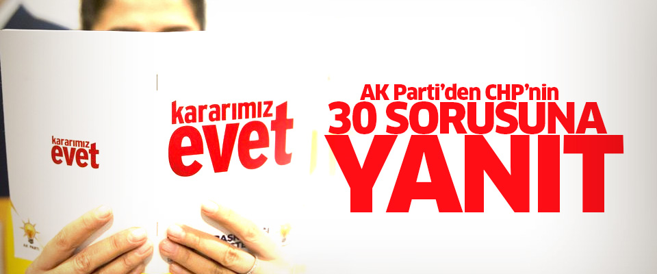 AK Parti’den CHP’ye yanıt