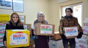 Üniversite Öğrencilerinden Halep’e 110 Kolilik Yardım
