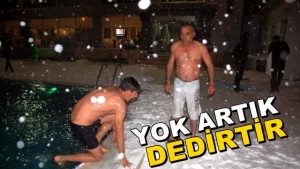 Beylikdüzü’nde havuza girdiler…