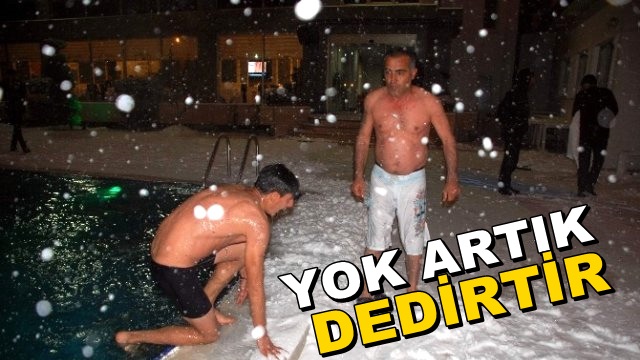 Beylikdüzü’nde havuza girdiler…