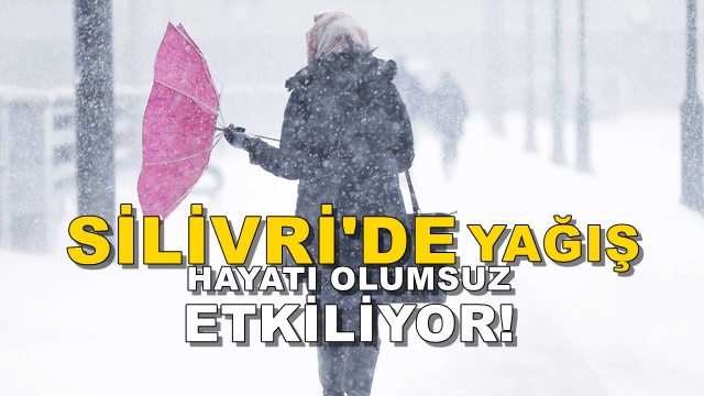 Silivri’de Kar Yağışı Hayatı Olumsuz Etkiliyor