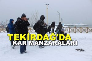 Tekirdağ’da vatandaşlar mevsimin tadını çıkarıyor