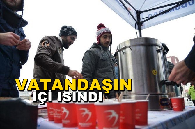 Sıcak Sahlep ve Çay Beylikdüzü’nün İçini Isıttı