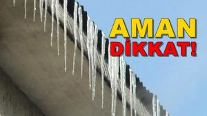 Beylikdüzü’nde Dev Buz Sarkıtları Oluştu