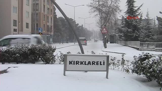 Kırklareli’nin yüksek kesimlerinde kar başladı!