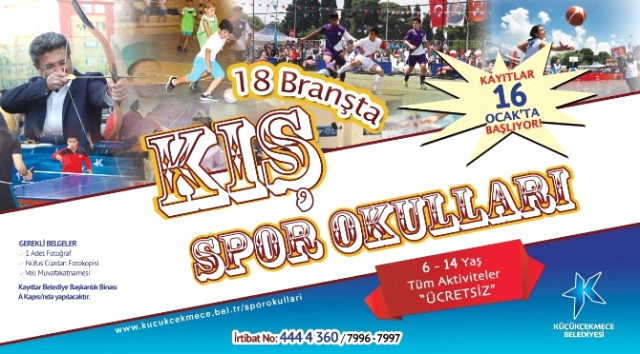 Küçükçekmece’de Kış Spor Okulları Kayıtları Başladı