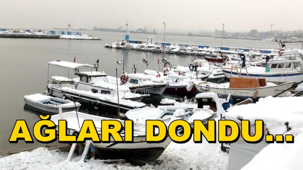 Ağları Donan Balıkçılar Denize Açılamadı