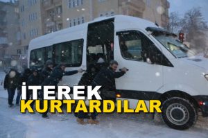 Silivri’de Araçları İterek Kurtardılar…