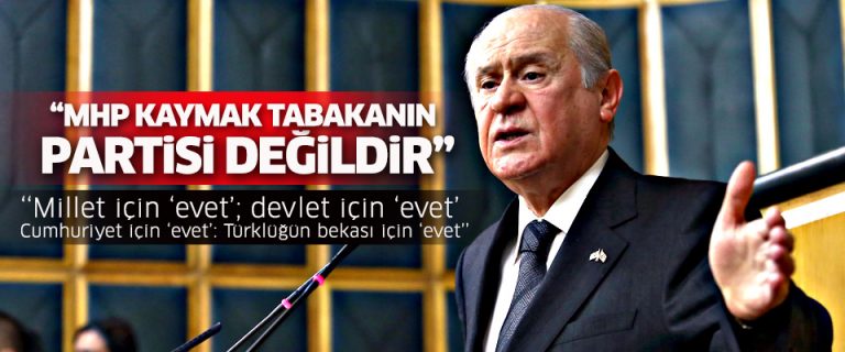 Bahçeli: MHP kaymak tabakanın partisi değildir