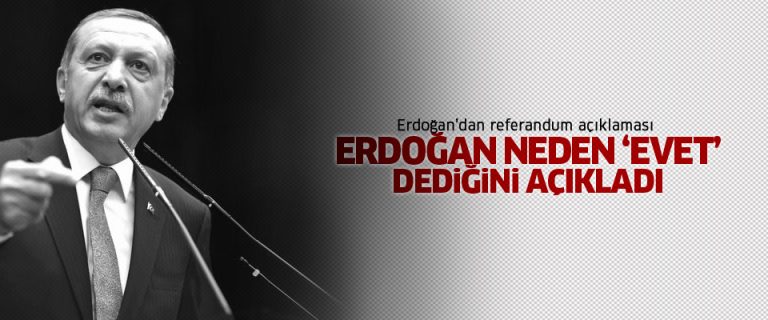 Erdoğan’dan referandum açıklaması