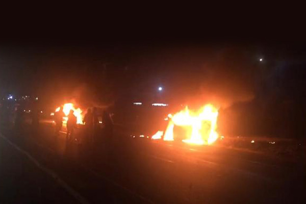 Çorlu’da çarpışan araçlar yandı: 1 ölü, 1 yaralı