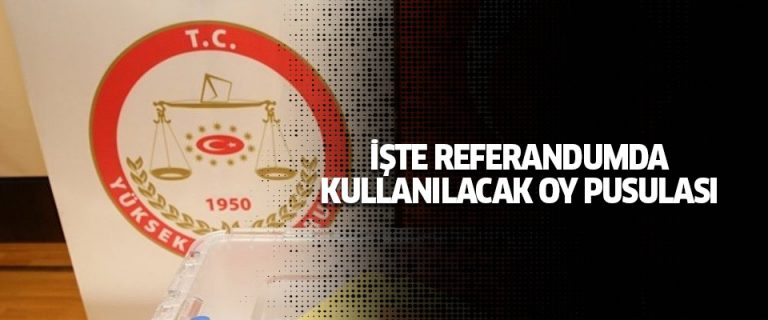 İşte referandumda kullanılacak oy pusulası