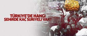 Hangi ilde kaç bin Suriyeli yaşıyor?