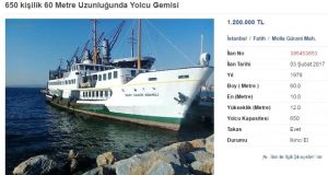 Bunu da Gördük, Yolcu Vapuru Satışa Çıkarıldı