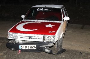 Jandarmadan kaçarken kaza yaptı