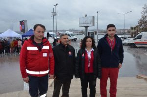 Sağlık Çalışanları Atatürk Anıtı’na çelenk sundu