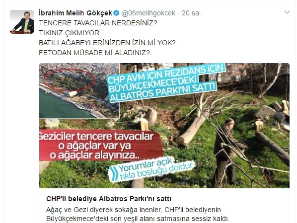 Gökçek’ten Albatros Parkı’nın Satılmasına Tepki