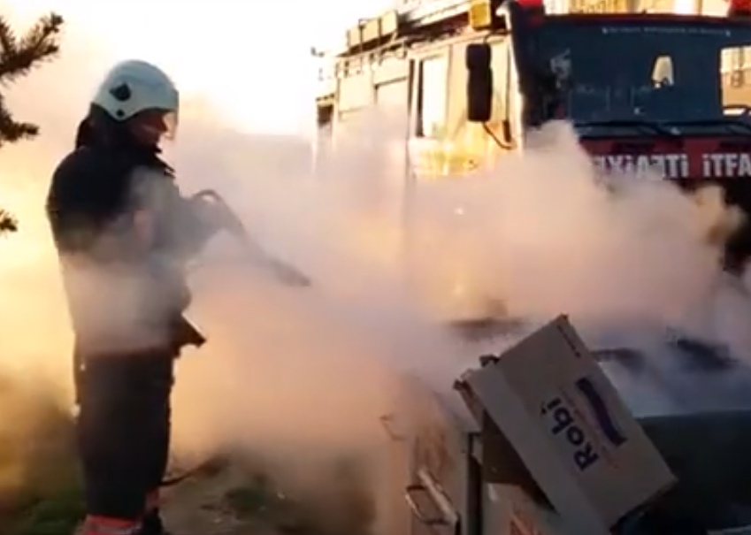 Yangın yerine ulaşmakta zorluk yaşadılar