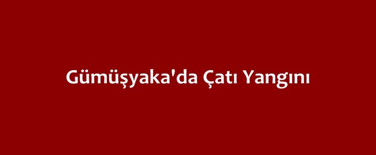 Gümüşyaka’da çatı yangını