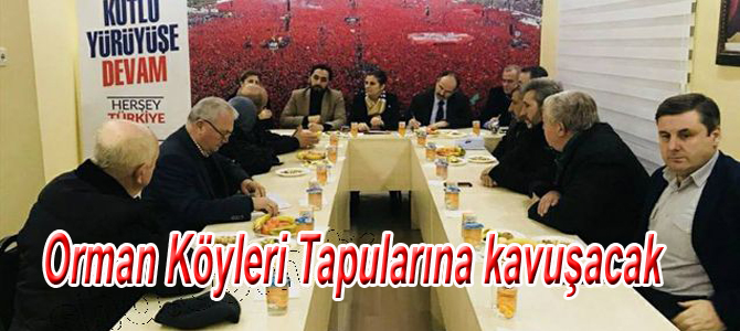 Orman köyleri tapularına kavuşuyor