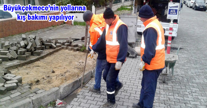 Büyükçekmece’nin yollarına kış bakımı yapılıyor