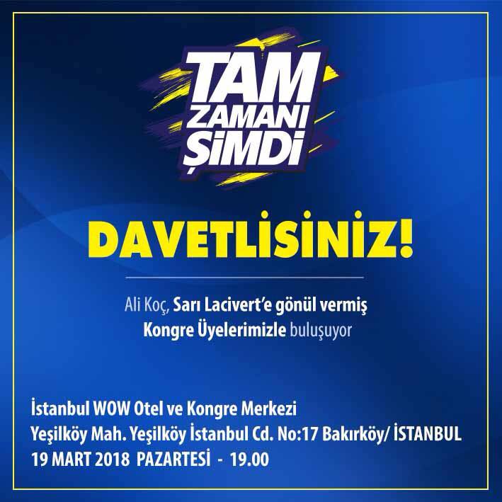 ALİ KOÇ İSTANBUL’DA SAHAYA İNİYOR