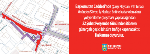 Başkomutan Caddesi trafiğe kapalı