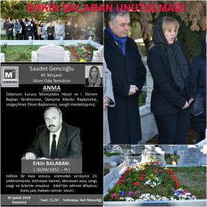 ERKİN BALABAN MEZARI BAŞINDA ANILDI