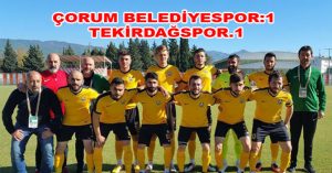 ÇORUM BELEDİYESPOR:1- TEKİRDAĞSPOR.1