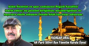 Ural Regaib Kandili mesajı yayınladı