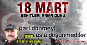 Yadigar URAL 18 Mart Çanakkale 103. Yıl dönümü mesajı yayınladı