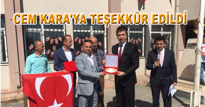 CEM KARA’YA TEŞEKKÜR EDİLDİ