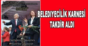 BELEDIYECİLİK KARNESİ TAKDİR ALDI