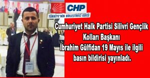 CHP GENÇLİK’İN 19 MAYIS AÇIKLAMASI